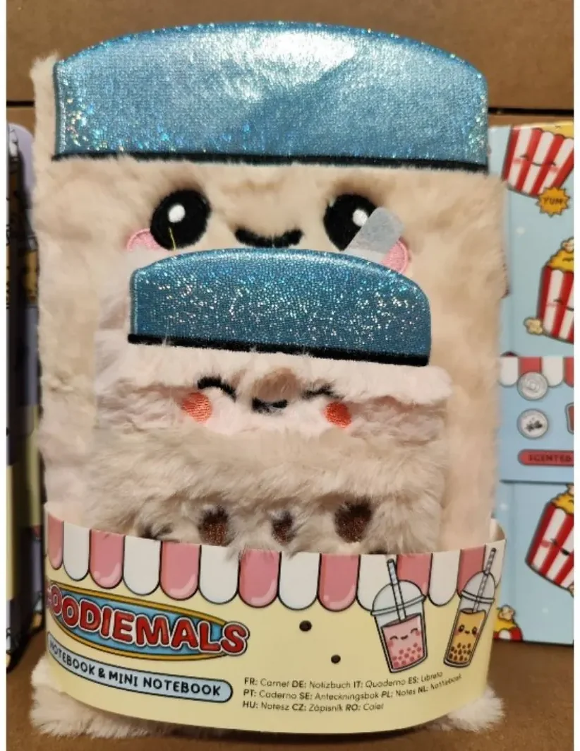 Notebook peluche A5 con mini memo Bubble Tea