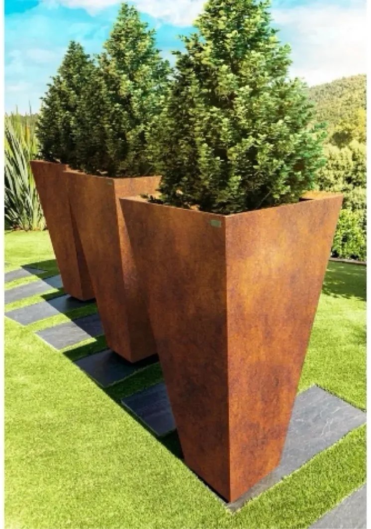 Vasi in corten alti