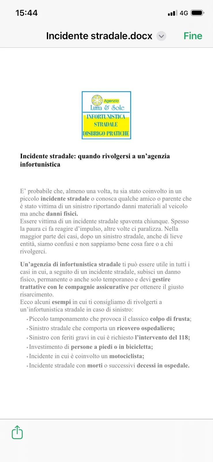 Assistenza Infortunistica Stradale Ozieri